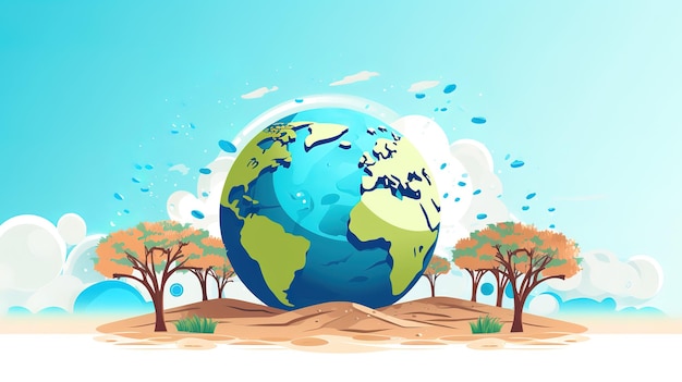 El tema del Día Mundial del Ozono es proteger la tierra y proteger el medio ambienteGenerado por IA