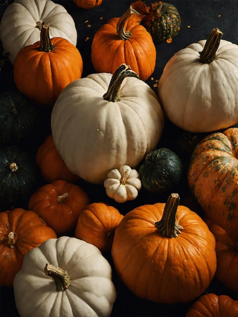 Tema escuro de foto de Halloween de abóbora