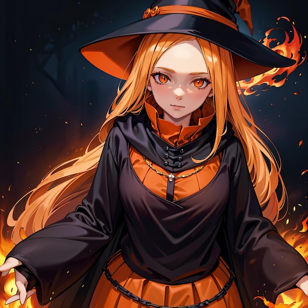 El tema de Halloween de la chica del anime