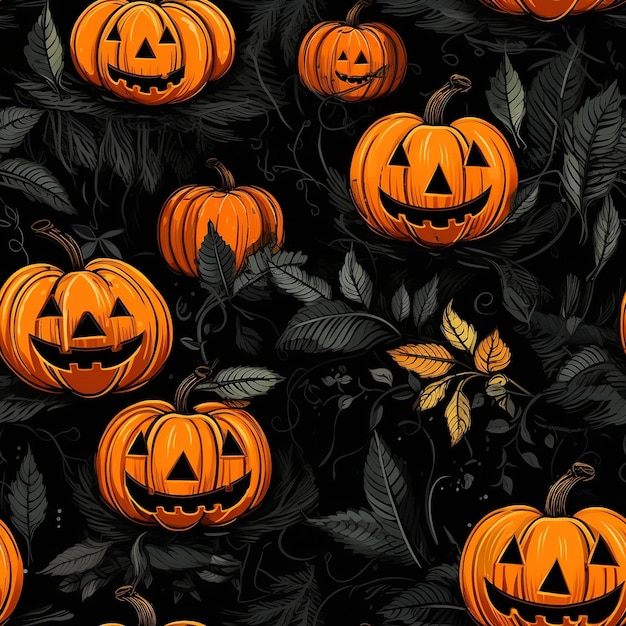 El tema naranja y negro de Halloween