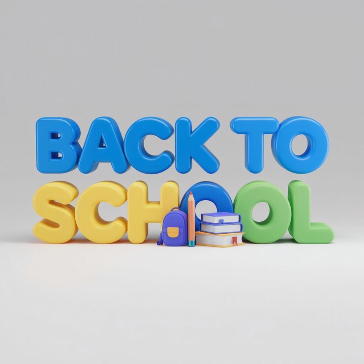 Foto tema de regreso a la escuela en 3d