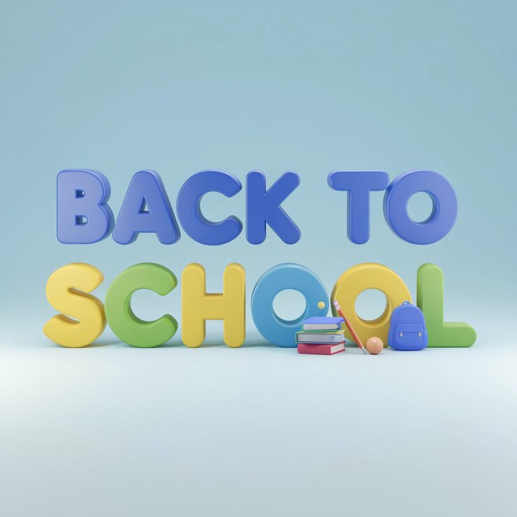 Foto tema de regreso a la escuela en 3d