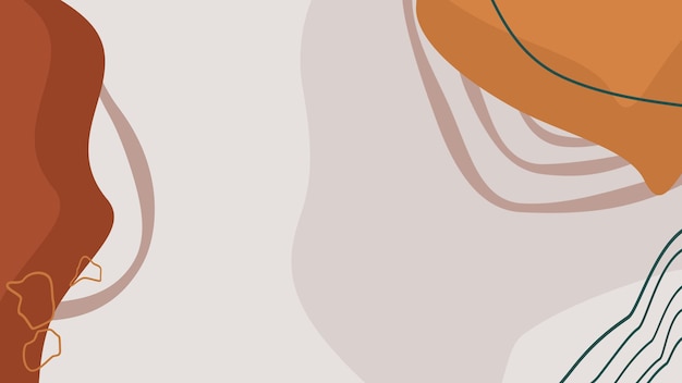 Temas de otoño fondo beige con formas naranja y roja estilo fondo de otoño abstracto