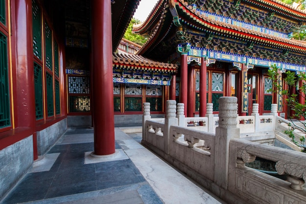 Tempel im Sommerpalast in Peking, China.