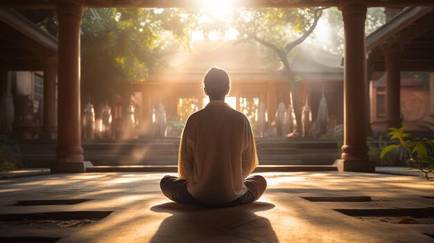 Tempel-Serenität-Heiligkeit-Meditation