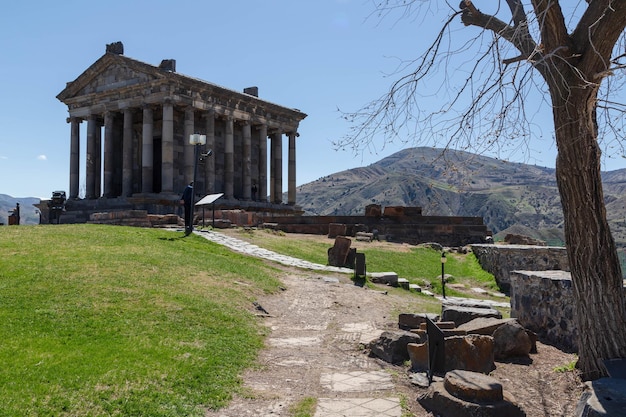 Tempel von Garni, heidnischer Tempel, der im ersten Jahrhundert n. Chr. vom armenischen König Trdat erbaut wurde. Garni, Armenien