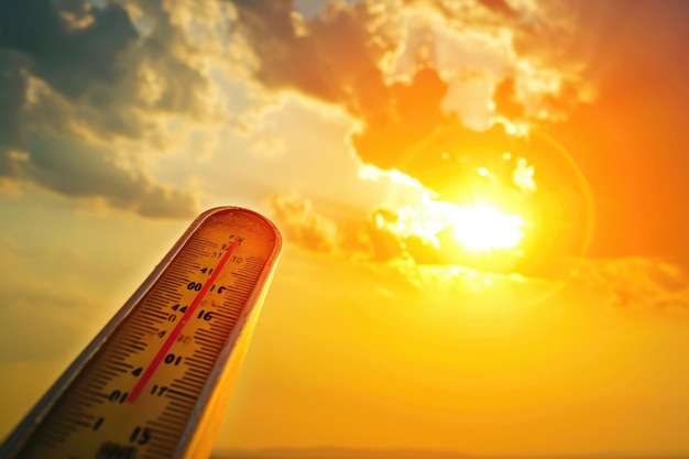 Foto temperaturas elevadas e aquecimento global no verão