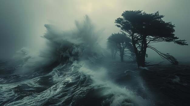 Foto tempestade no mar