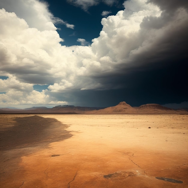 Tempestade sobre o deserto