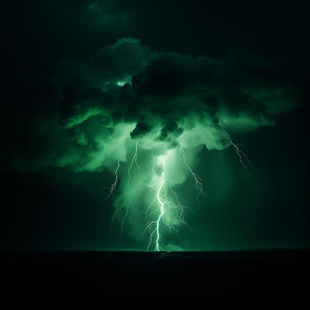 Foto tempestade tranquilidade minimalista tons de verde