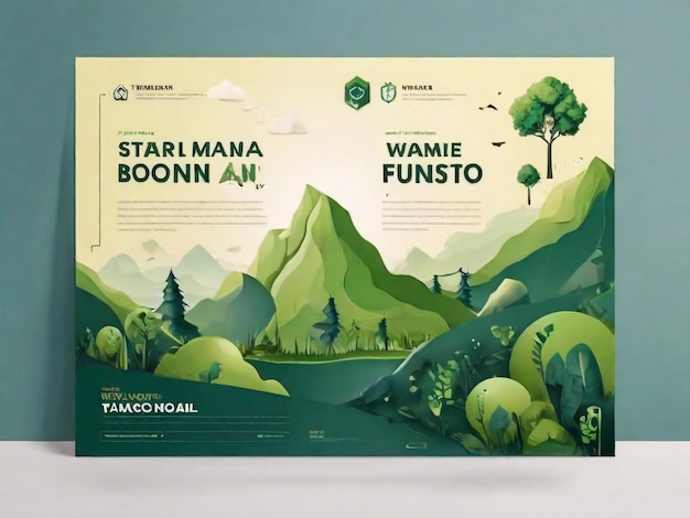 Templata de diseño plano de Save Planet Earth Banner con entorno de diseño plano con ilustración cuadrada editable y ecológica para redes sociales o tarjetas de felicitación