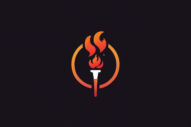 Templata del icono del logotipo de la energía térmica de la antorcha