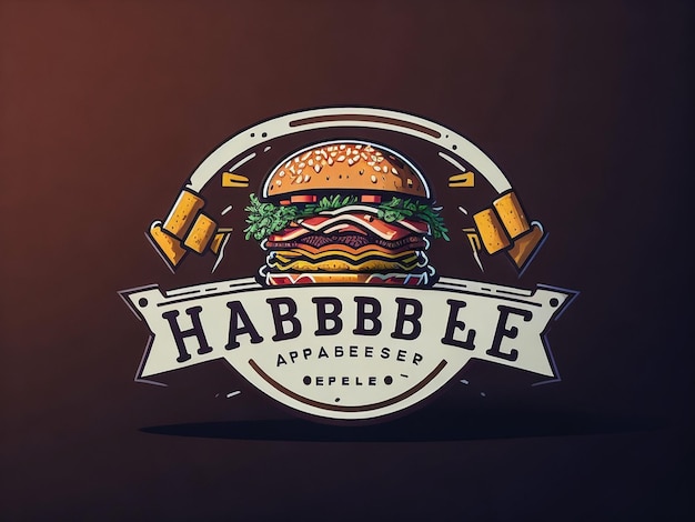Templata vectorial de diseño de icona de hamburguesa grande Logotipo de hamburger grande para su cafetería o restaurante Logotipo de comida rápida c