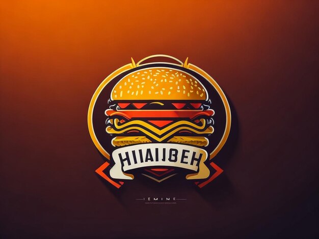 Foto templata vectorial de diseño de icona de hamburguesa grande logotipo de hamburger grande para su cafetería o restaurante logotipo de comida rápida c