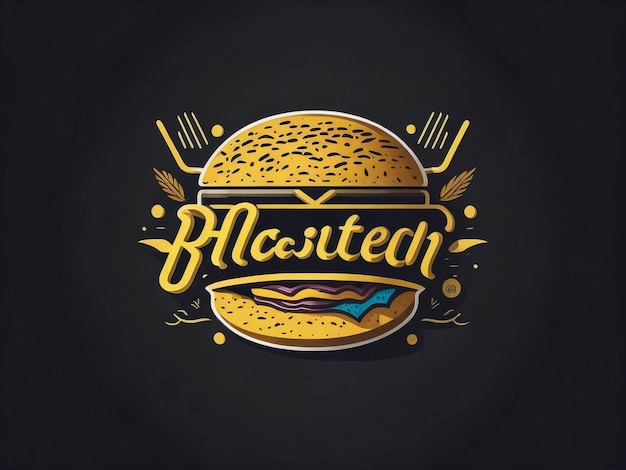 Foto templata vectorial de diseño de icona de hamburguesa grande logotipo de hamburger grande para su cafetería o restaurante logotipo de comida rápida c