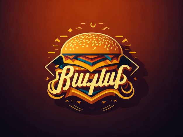 Templata vectorial de diseño de icona de hamburguesa grande Logotipo de hamburger grande para su cafetería o restaurante Logotipo de comida rápida c