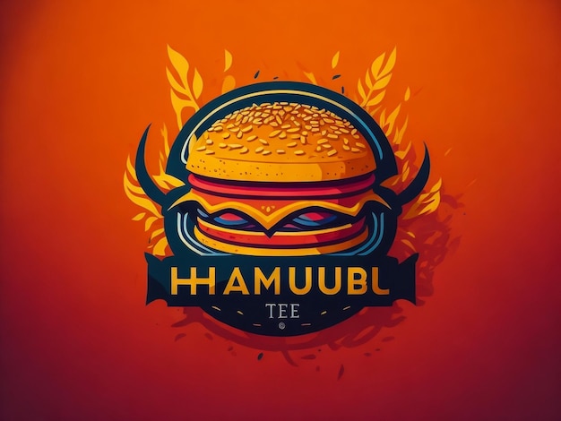Foto template de vetor de design de ícone de hambúrguer grande logotipo de hamburguês grande para seu café ou restaurante logotipo de comida rápida c