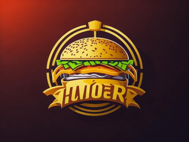 Foto template de vetor de design de ícone de hambúrguer grande logotipo de hamburguês grande para seu café ou restaurante logotipo de comida rápida c