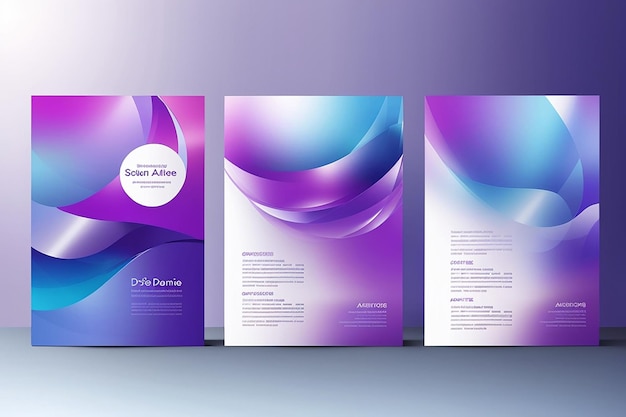Templates for multipurpose presentation blurred effect on purple blue background event party flyer