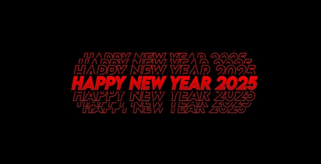 Templato de papel de pared de póster de feliz año nuevo 2025