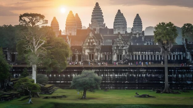 El templo de Angkor Wat en Siem Reap, Camboya