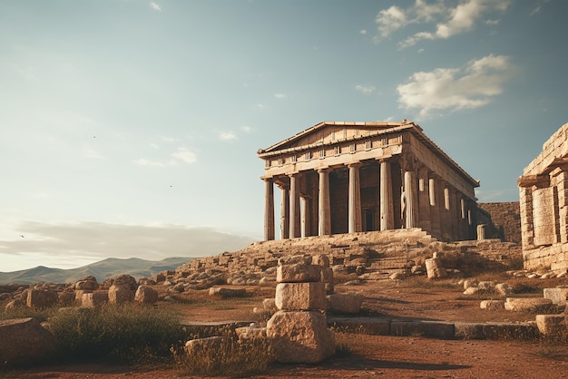 Un templo de la antigua Grecia