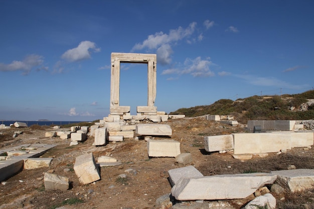 Foto templo de apolo naxos grecia