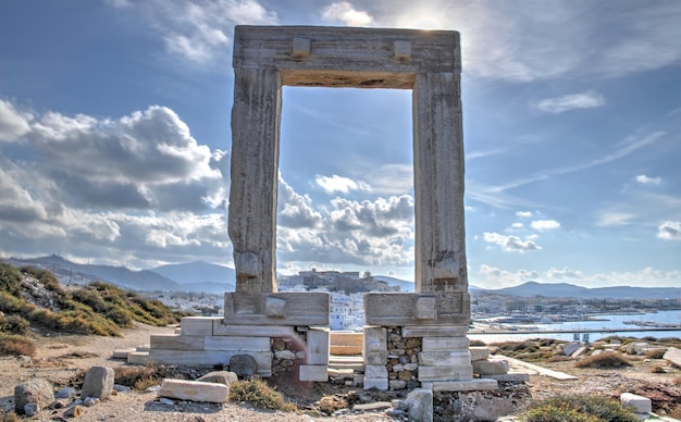 Foto templo de apolo naxos grecia