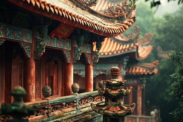 Foto templo asiático sereno gerar ai