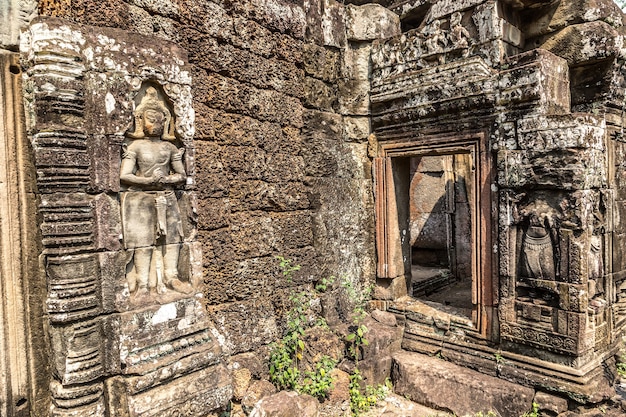 Templo Banteay Kdei em Angkor Wat em Siem Reap, Camboja