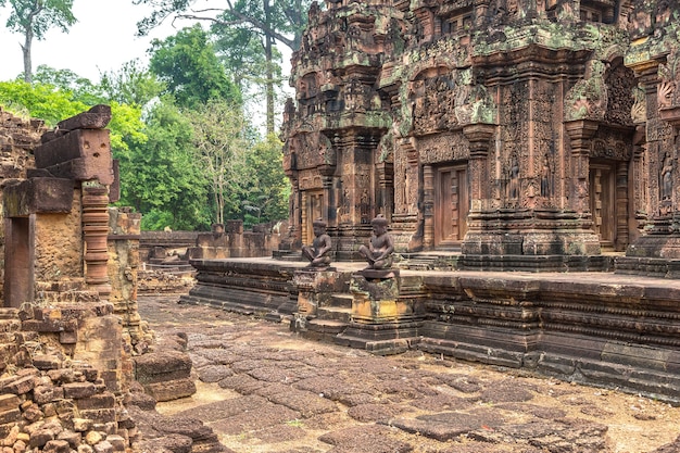 Templo de Banteay Srei en Angkor Wat en Siem Reap, Camboya