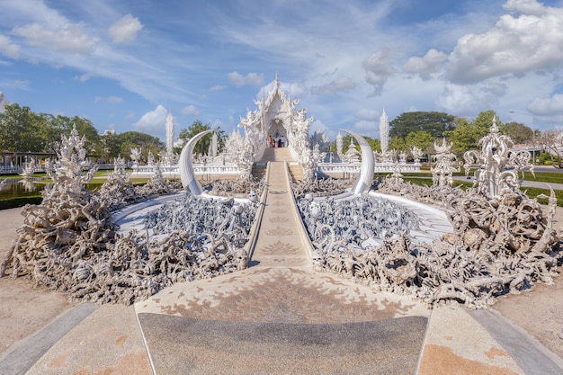 Templo Blanco, Wat Rong Khun en la provincia de Chiang Rai, Tailandia