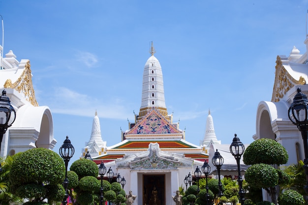 Templo branco Tailândia.