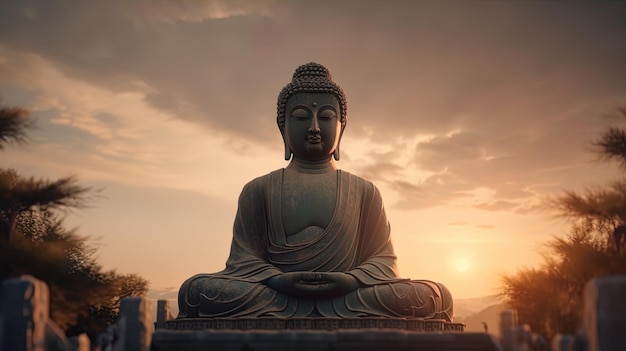 templo de buda en la oscuridad