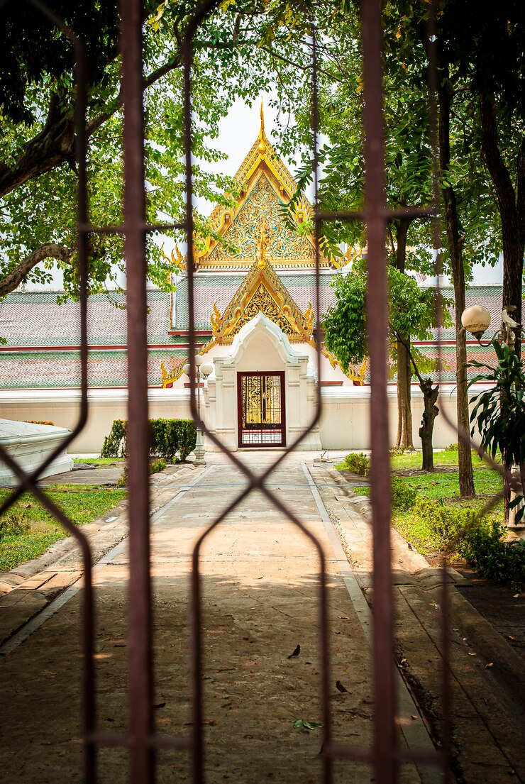 Foto templo budista en bangkok, tailandia