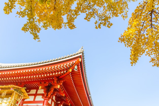 Templo budista de sensoji em asakusa, tóquio japão