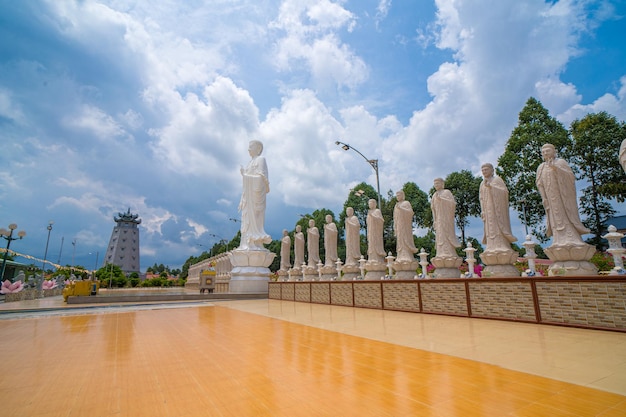 Templo Budista no Vietnã Dai Tong Lam Bela arquitetura templo presbitério Dai Tong Lam wit