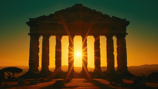 Foto templo capitoline roma ruinas de templos romanos antiguos en honor a los templos romanos capitoline