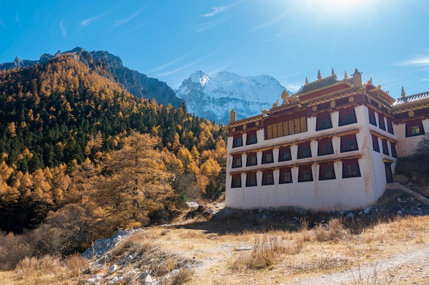 Templo de Chonggu en la reserva natural de Yading.