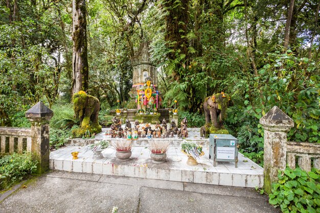 Templo en la cima de Doi Inthanon (2565 metros), norte de Tailandia