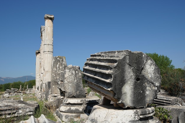 Templo de Afrodite na cidade antiga de Aphrodisias em Aydin Turkiye