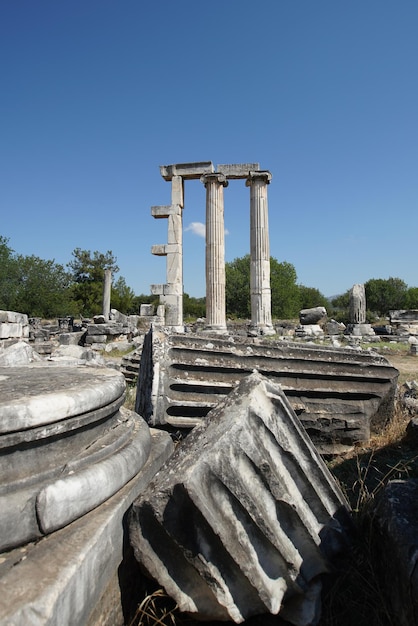 Templo de Afrodite na cidade antiga de Aphrodisias em Aydin Turkiye