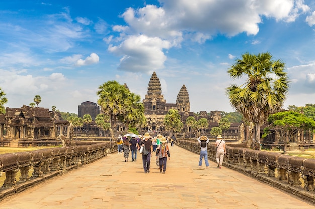 Templo de Angkor Wat em Siem Reap, Camboja