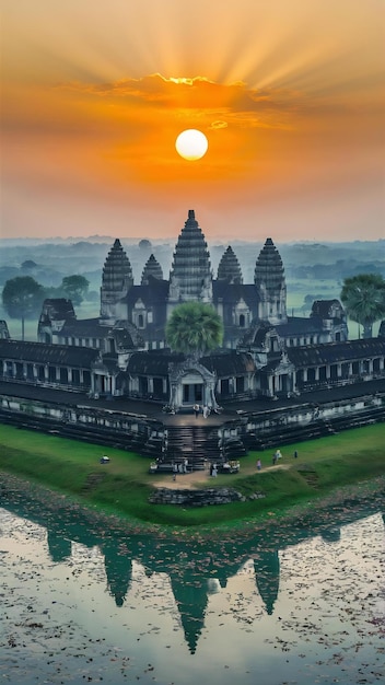 Templo de Angkor Wat em Siem Reap, no Camboja