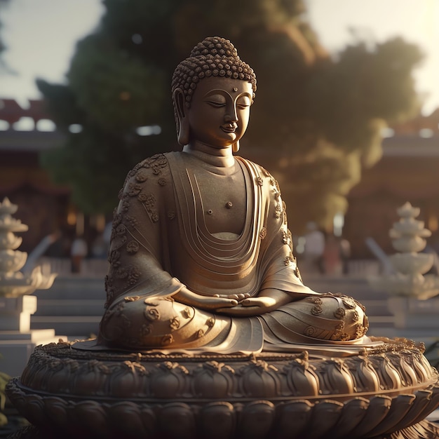 Templo de Buda celebrando o dia de Vesak