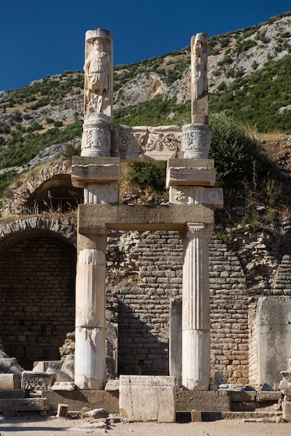 Templo de Domiciano na cidade antiga de Éfeso