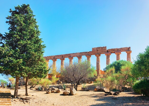 Templo de Juno no Vale dos Templos, Agrigento, Sicília, Itália