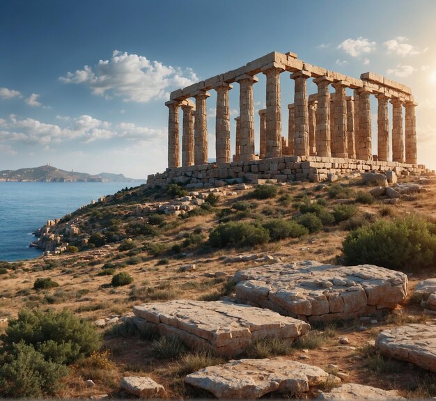 Templo de Zeus Olímpico em Atenas, Ática, Grécia