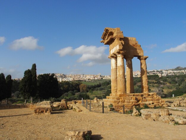 Templo dos Dioscuri no Vale dos Templos Agrigento Sicília