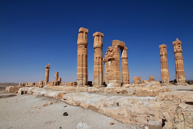 Templo egípcio antigo de Tutankhamon em Nubia